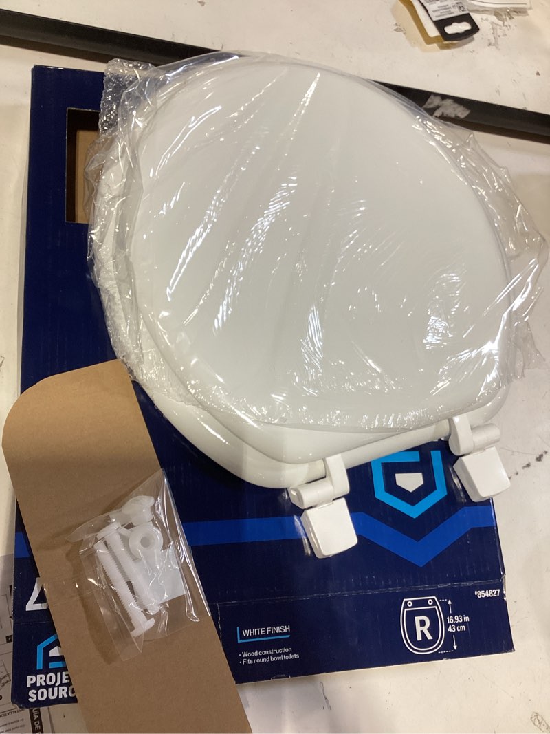 project source wood white round toilet seat