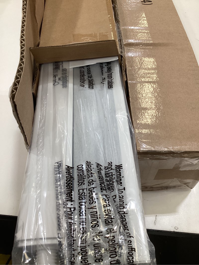 Condition photo showing As Is for lazblinds no tools no drill cordless cellular shades, blackout light blocking honeycomb shades for home, thermal insulation blinds for windows, 28" w x 72" h, white blackout-white 28" w x 72" h