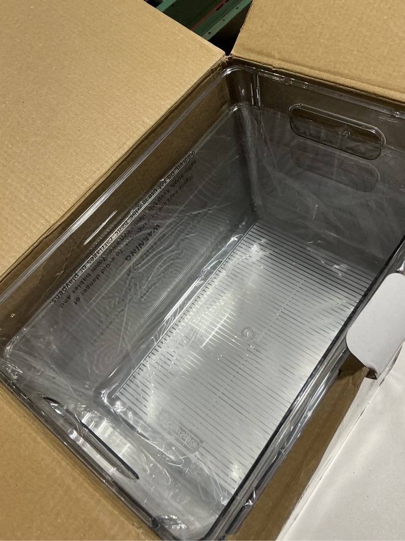 Condition photo showing Good Condition for clearspace clear plastic storage bins – pantry organizers & storage containers, cabinet organizer - home organization must haves for kitchen, laundry room, office, closet, garage & freezer 8 pack