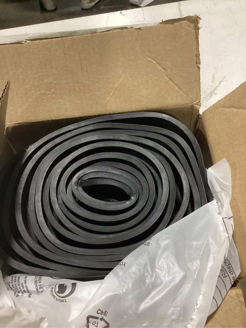 Condition photo showing As Is for garage door seals bottom rubber - 16.5 feet weatherproof epdm rubber, easy diy trim-to-fit installation kit, custom-fit, durable seal for energy efficiency & home protection no track 16.5 feet