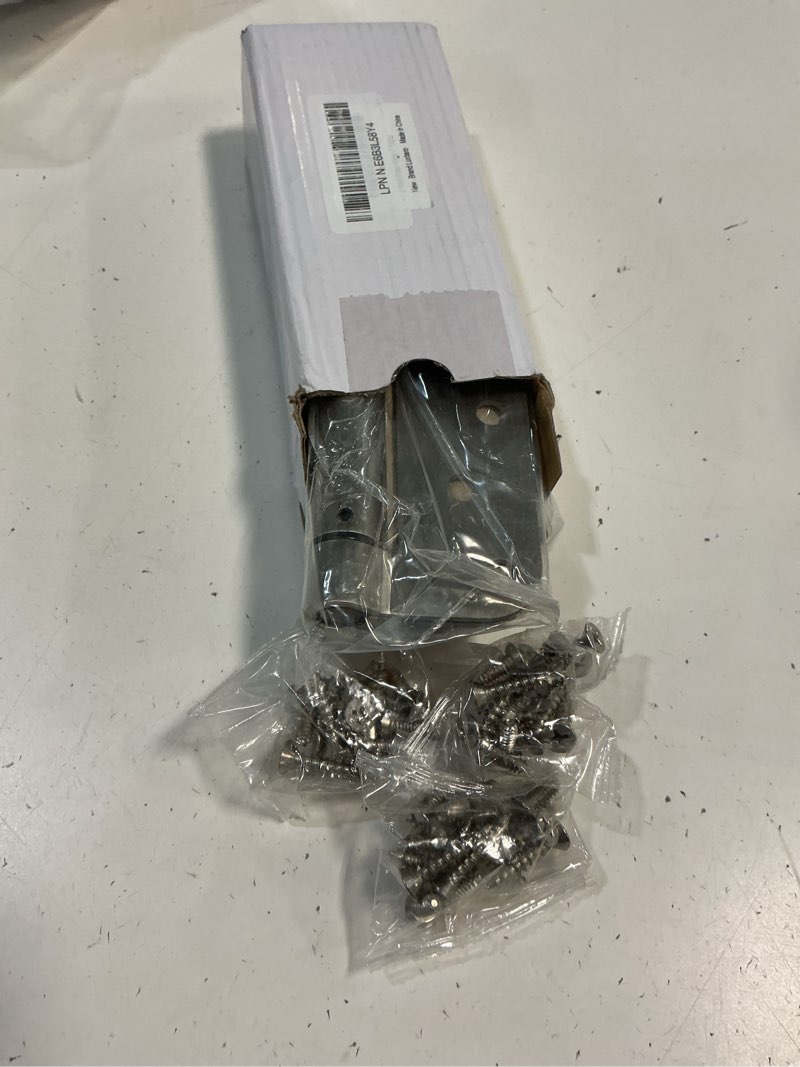 Condition photo showing Good Condition for luxbaro 3 pack self closing door hinges, 4 inch spring loaded door hinges, adjustable tension for garage, front door, back door, for left and right hand door, 5/8'' radius corners, ul listed 4" 3 pack brushed nickel-5/8''