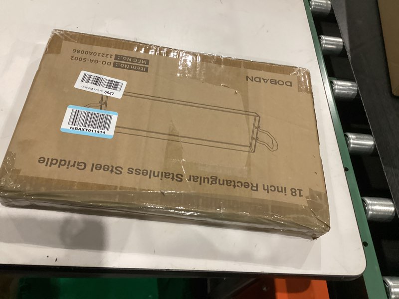 DOBADN Stainless Steel Double Griddle for Gas or Electric Double Burner Cooktop, 18'' x 11.5'' Non-S