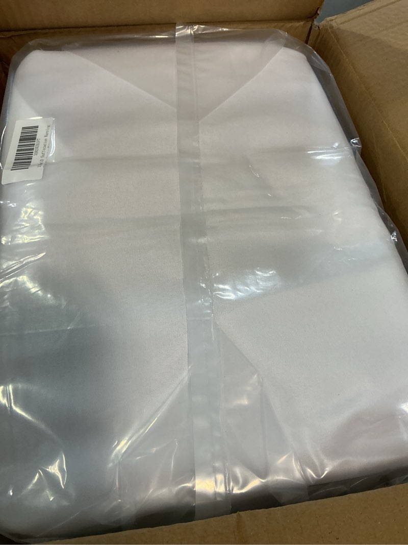 Condition photo showing New/Like New for surmente 120 inch round tablecloths -10 pack white round table cloths, polyester fabric table covers for weddings, banquets, or restaurants 120 round, 10 pack white