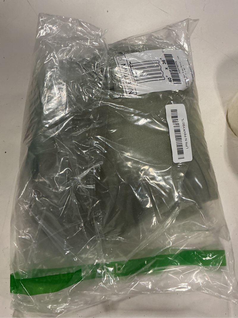 Condition photo showing Good Condition for nicetown sage green natural pinch pleated linen kitchen curtains 36 inches long, 2 panels set farmhouse light filtering short curtains for cafe bar living room bedroom christmas window, 40" w x 36" l 40"w x 36"l (pack of 2) sage green