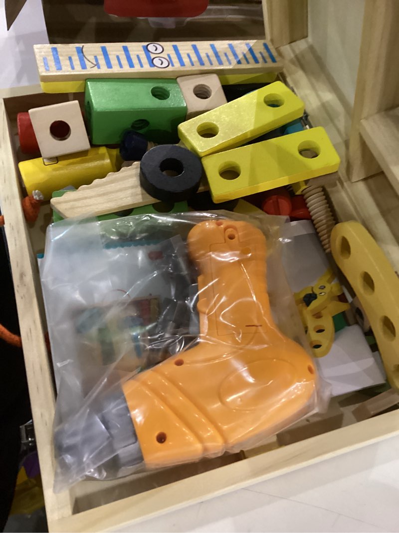 Condition photo showing Good Condition for KIDWILL Kids Tool Set with Electric Drill & DIY Stickers, Toddler Tool Set for Kids Ages 3-5 Year Old Boys Girls, Pretend Play STEM Montessori Educational Construction Toys Drill tool box