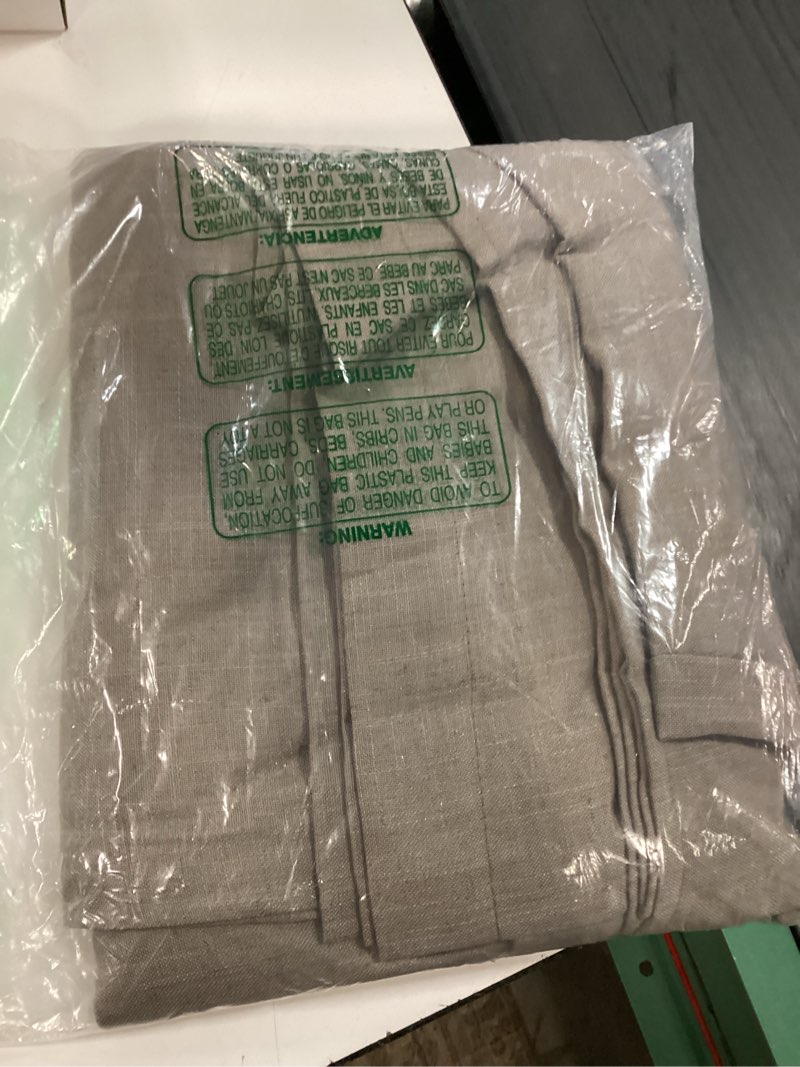 Condition photo showing Good Condition for pitalk 102 inch long curtains back tab linen curtains for living room bedroom 2 panels tan brown burlywood taupe curtain light filtering privacy 102 inch pleated curtain for sliding door rod pocket 52"w x 102"l (pack of 2) dark taupe
