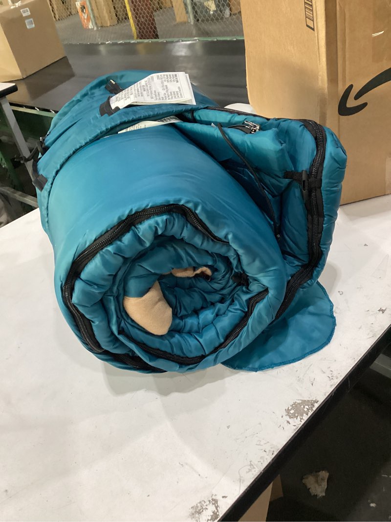 Condition photo showing Good Condition for coleman brazos 20/30°f adult cool-weather sleeping bag with no-snag zipper & stuff sack, machine washable, great for camping, traveling, guests, & more pfas-free 20°f