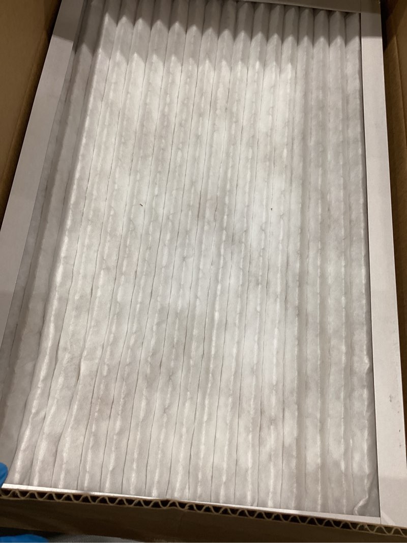 Condition photo showing Good Condition for amazon basics 16x25x1 air filter 6-pack, merv 11 electrostatic ac furnace filters for allergies, captures dust and pollen (actual size: 15.75" x 24.75" x 0.75") 16x25x1 merv 11