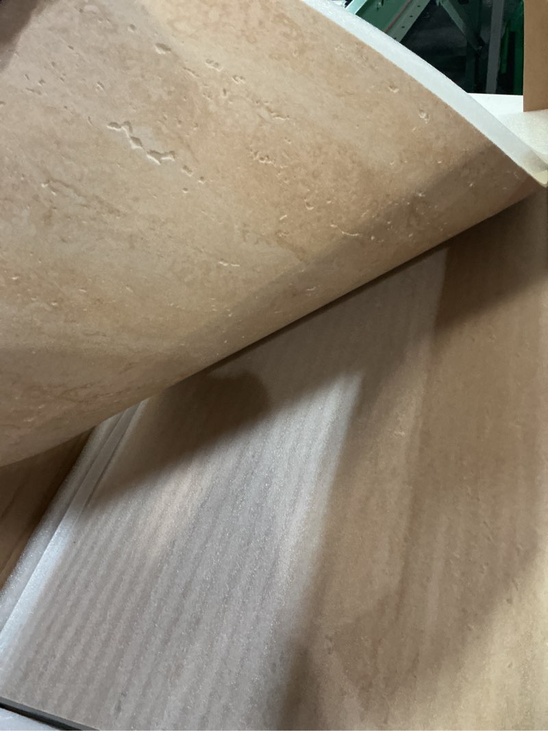 Condition photo showing New/Like New for 10-Sheet Beige Travertine Natural Clay Mosaic Tile, 12" x 24" Subway Flexible Stone MCM Modified Clay Material Wall Tiles for Home Decoration, Indoor & Outdoor, Covers 19 Sq. Ft. Beige 12" x 24" (10 Sheets)