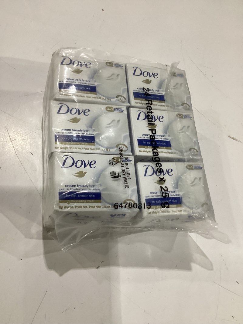 Condition photo showing New/Like New for dove beauty bar soap original 12 count for soft, smooth skin, with 1/4 moisturizing cream fragranced 25g