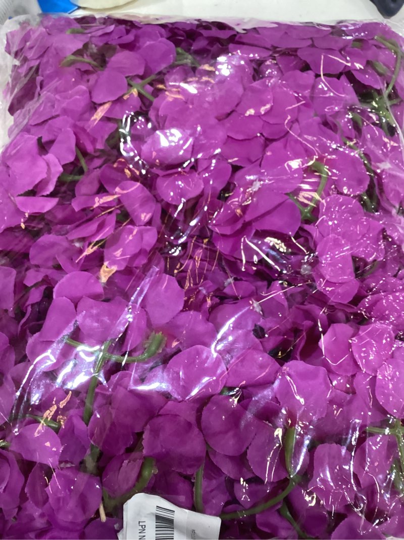 Condition photo showing New/Like New for fagushome silk hydrangea heads 36 pcs artificial flowers heads and 3 dozens stems fake hydrangea flowers with stems for home wedding decor (purple)