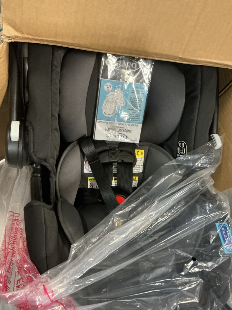 Condition photo showing New/Like New for Graco SnugRide SnugFit Infant Car Seat, Baby Car Seat with Anti Rebound Bar for Extra Safety, No-Rethread Harness, LATCH Equipped Carseat, Baby Essentials, Gift for New Parents, Gotham