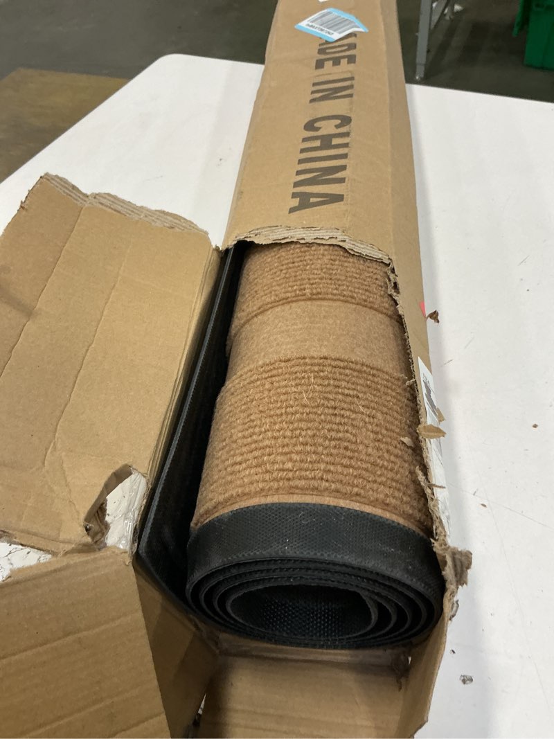 Condition photo showing Good Condition for OLANLY Front Door Mat Indoor Outdoor Entrance, Waterproof All-Season, All-Weather Doormat, Sturdy Natural Rubber, Fade Resistant, Low Profile, Easy Clean Patio Porch Entryway Mat, 71x23, Light Borwn Light Brown Classic Border Rectangular 71" x 23"