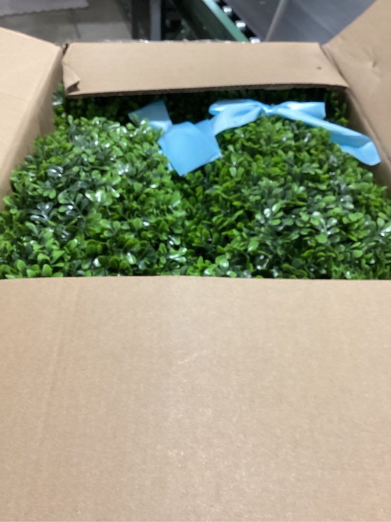 Condition photo showing Good Condition for hoyechi set of 2 bunny topiary outdoor - 3ft tall uv-resistant artificial boxwood bunny topiary trees for easter porch & garden decor