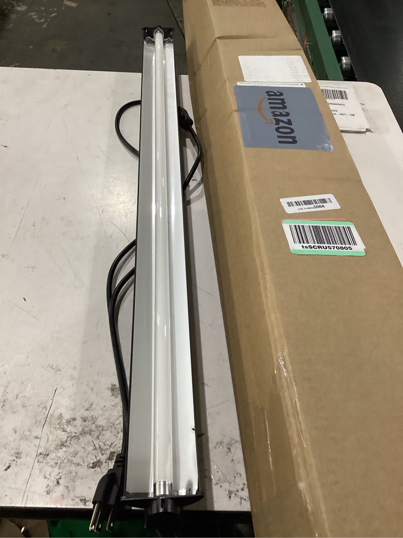 Condition photo showing New/Like New for t5 10.0 uvb reptile light fixture combo kit, 24w high output uva uvb light with upgraded wider alloy reflector for bearded dragons lizards tortoises and other desert or tropical reptiles (22.7inch)