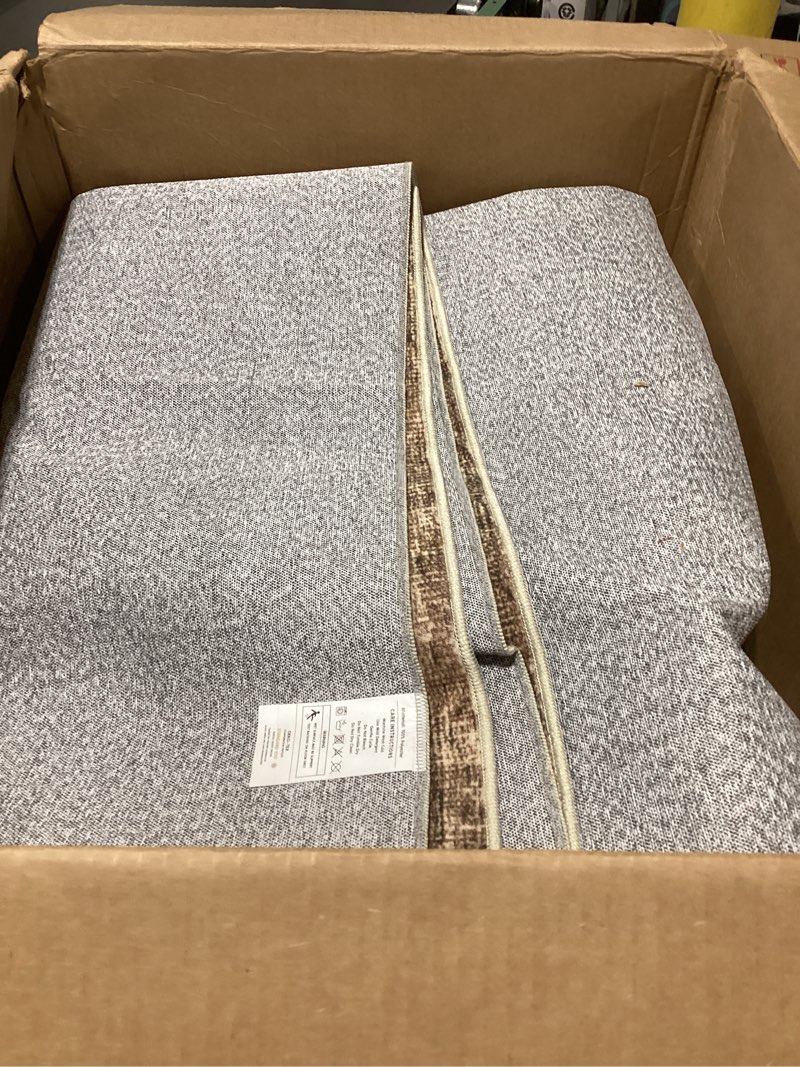 Condition photo showing As Is for FMFUNCTEX 9x12 Washable Area Rug Brown Vintage Neutral Distressed Large Non Slip Carpet for Living Room Bedroom Soft Low Pile Indoor Mat Retro Floral Throw Rug for Dining Room Kitchen Office Nursery Brown 9' x 12' (Rectangular)