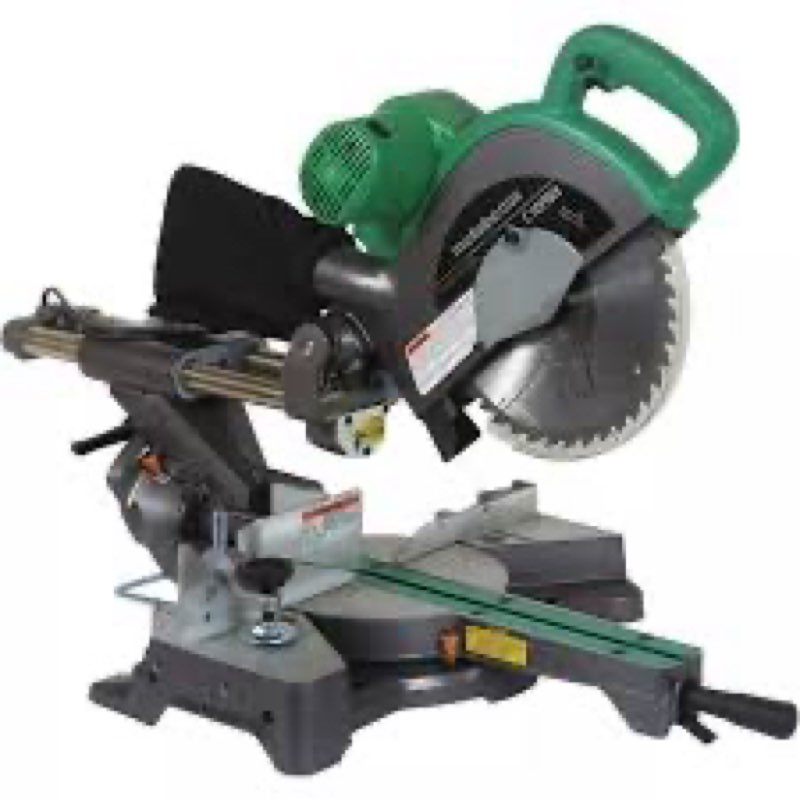 metabo hpt 10-inch sliding compound miter saw, double-bevel, electronic speed control, 12 amp motor, electric brake, 5-year warrar (c10fsbs)