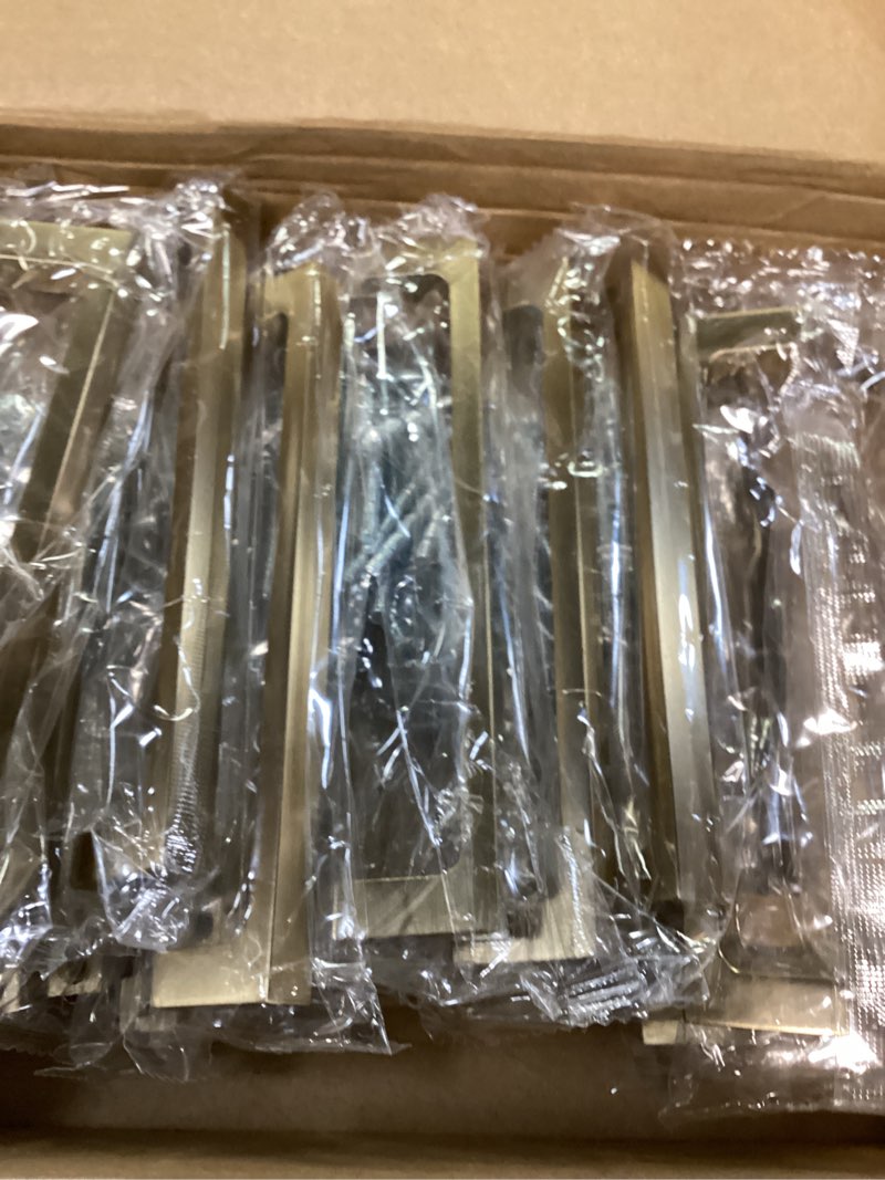 Condition photo showing New/Like New for ravinte 30 pack solid 5 inch square cabinet handles - champagne bronze pulls for drawers and kitchen cabinets - hardware handles 30 5 inch hole center