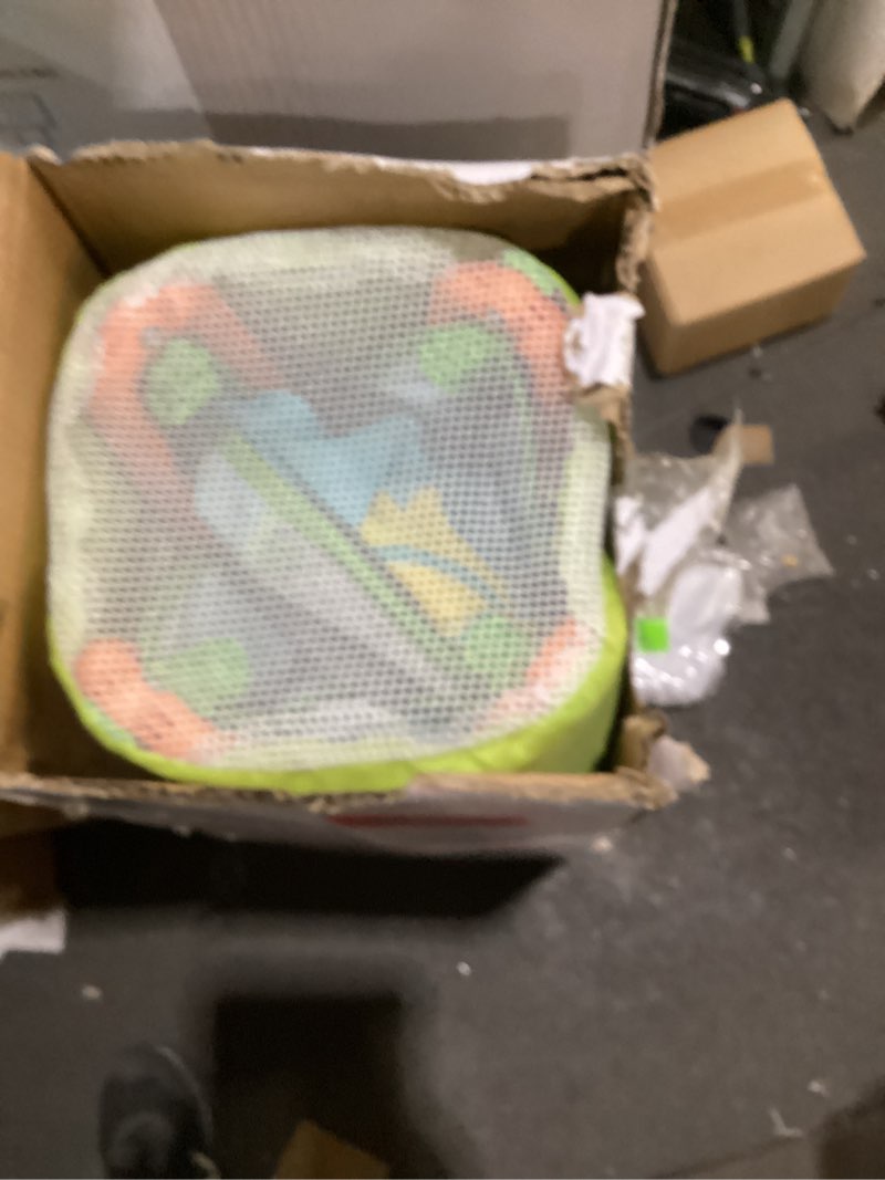 Condition photo showing As Is for Bright Starts Pop 'N Jump Portable Activity Jumper, Indoor/Outdoor Use, Owl Forest with 4 Sensory Toys, Ages 6-12 Months
