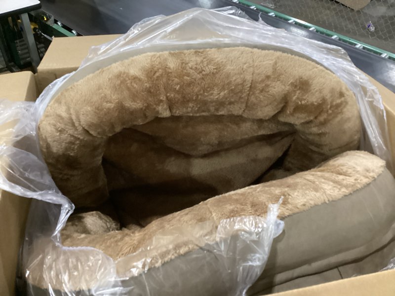 Condition photo showing Good Condition for Orthopedic Waterproof Large Dog Bed: Memory Foam Washable Dog Bed with Bolsters - XL Removable Orthopedic Pet Cover for Medium Large Sized Pet - Non-Slip Bottom - Coffee 44"L x 32"W x 7.5"Th Coffee