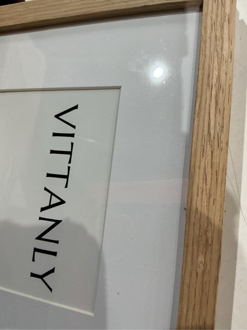 Condition photo showing New/Like New for vittanly 8x10 picture frame set of 2, solid wood frame for wall or tabletop, display photo 5x7 with mat or 8x10 without mat, natural natural 8x10
