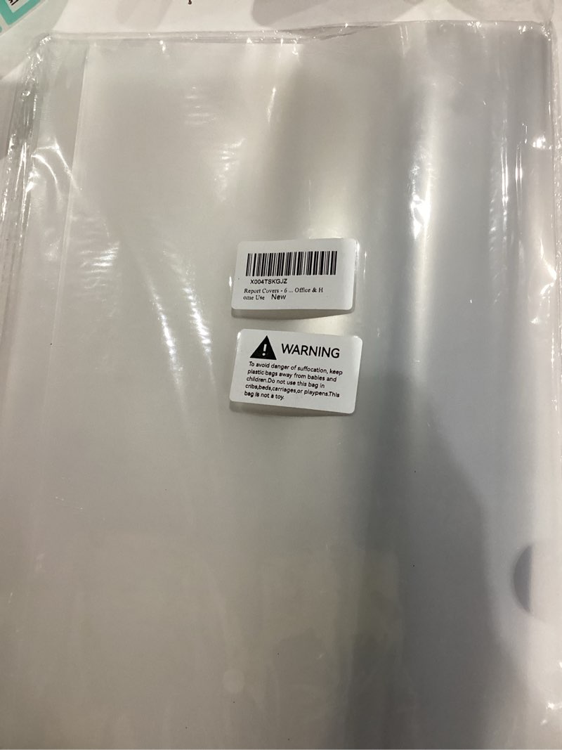 Condition photo showing New/Like New for Report Covers - 6 Set Clear Report Covers with Sliding Bar, Report Folders with Clear Cover for A4 and Letter Size Paper, Presentation Folders for School, Office & Home Use