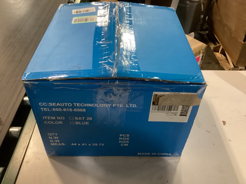 Condition photo showing New/Like New for pool vacuum for above ground pool, lasts up to 180 mins, self-parking, led indicator, wall climbing above ground pool vacuum for inground pools, robotic pool cleaner for pools up to 2000 sq.ft sat20 blue