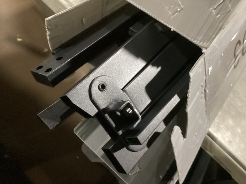 Condition photo showing As Is for metal bed frame full size - 18 inch heavy-duty full platform bed frame no box spring needed, easy assembly, noise-free, sturdy mattress foundation, underbed storage space full 18 inch