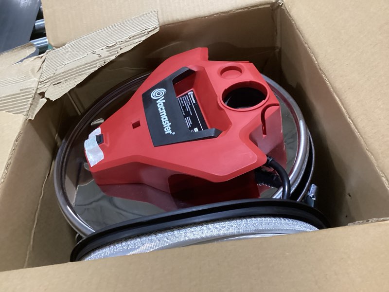 Condition photo showing As Is for Vacmaster Vac EAV508S 1102 5-Gallon 3.5 Peak HP Premium Stainless Steel Ash Vacuum, Red Edition 5 Gallon