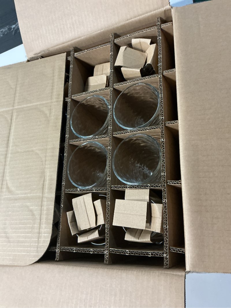 Condition photo showing Good Condition for Biscayne 18-Piece Family Drinking Glasses Set - Drinking Glassware Set with Highball Cooler, DOF (Double Old Fashioned), and Juice Glasses - 6 Each 18-Piece Biscayne Glassware Set