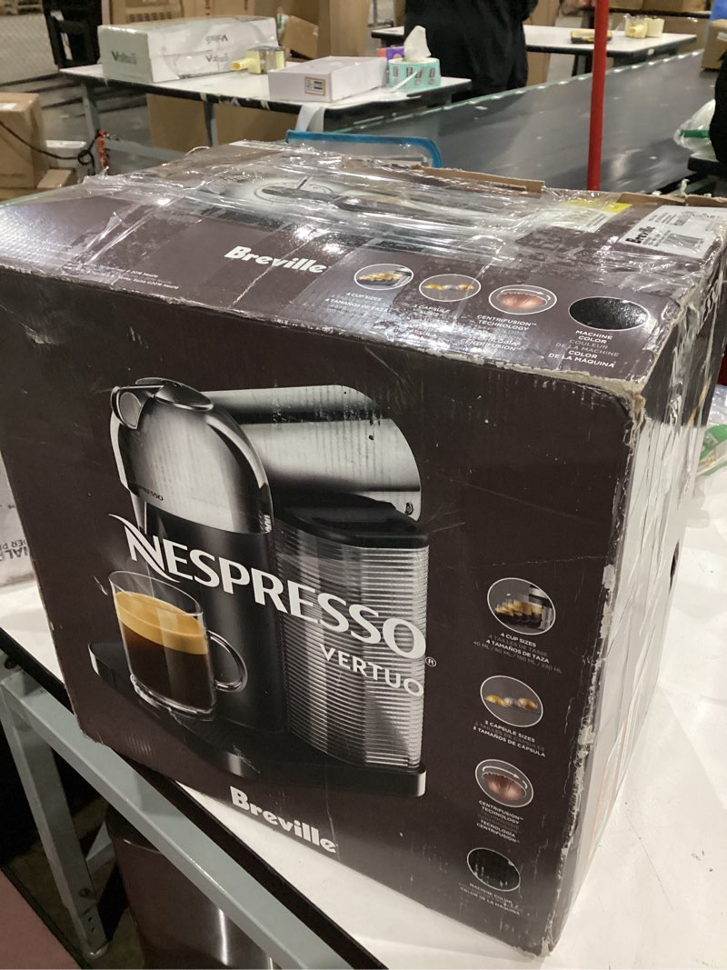 Condition photo showing As Is for Nespresso Vertuo Coffee and Espresso Maker by Breville, Black Machine Black