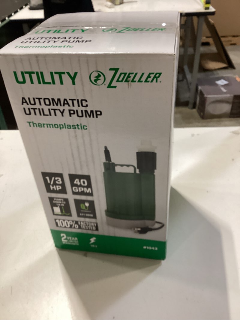 zoeller 1/3-hp 115 -volt 35-gallon thermoplastic submersible utility pump