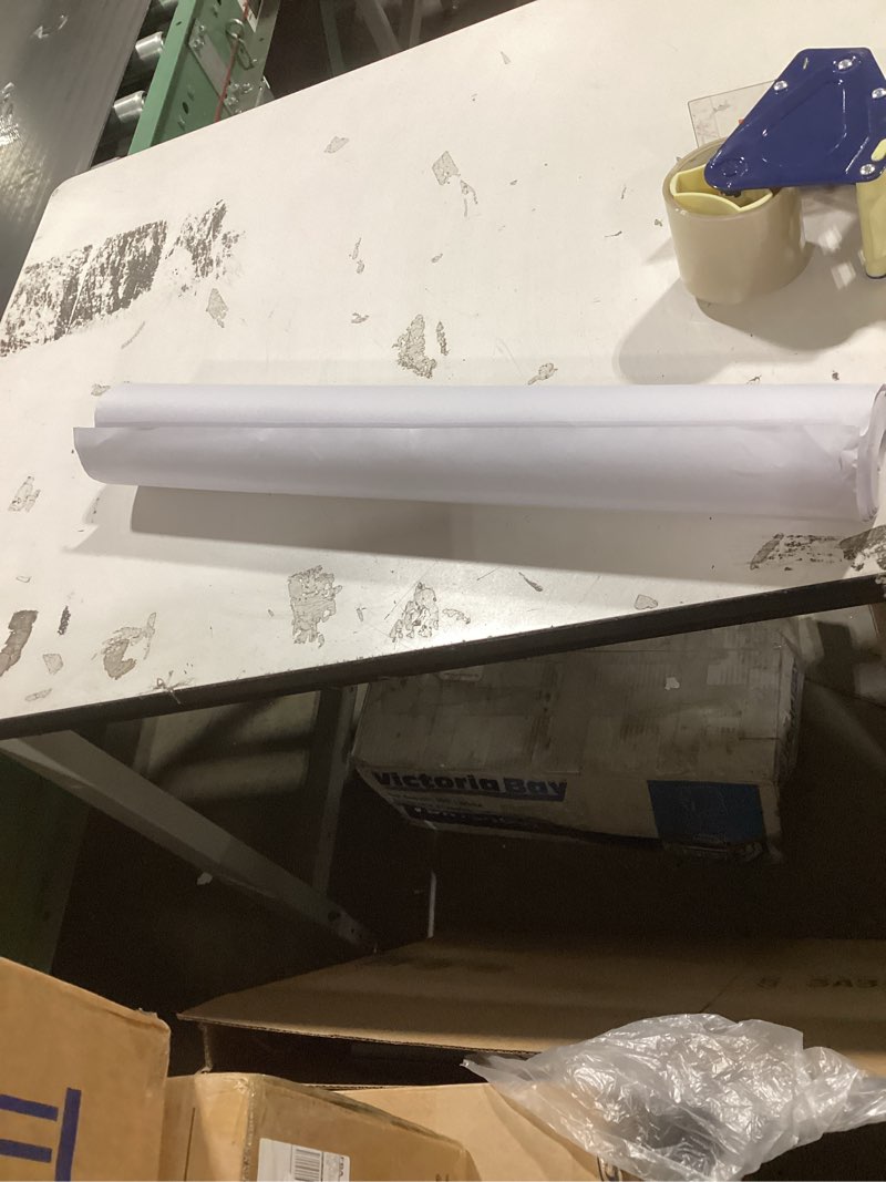 Condition photo showing Good Condition for White Wrapping Paper Roll 24"x 1200" Craft Paper Roll for Drawing Painting Art Supplies, White Paper for Easel Poster Bulletin Board, Kraft Paper Roll for Packing Moving, Gift Wrapping 24inch