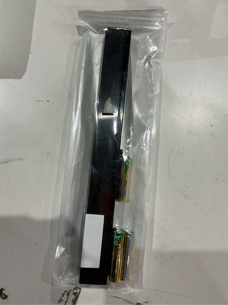 Condition photo showing As Is for replacement wii wire-less sensor bar, motion sensor signal receiver for nintendo wii and wii u console with stable stand and 4 aaa batteries(black)