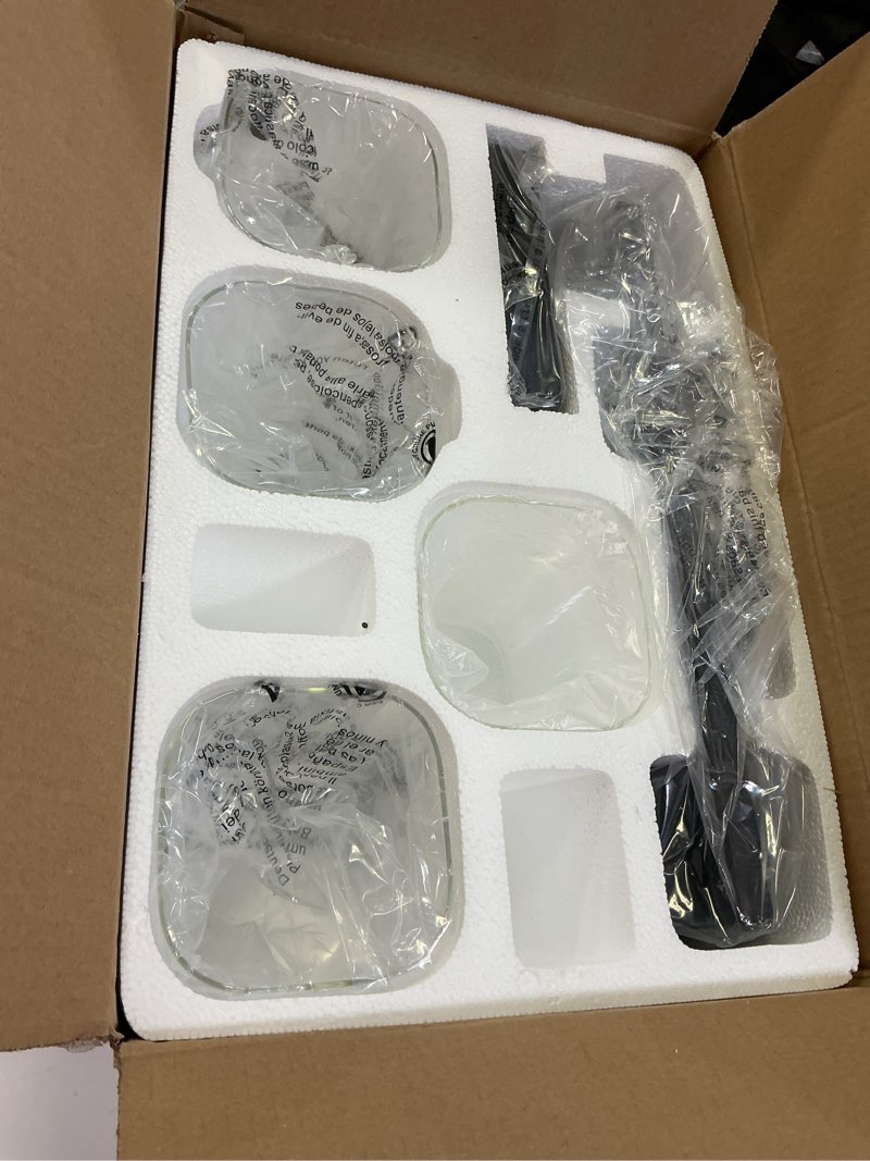 Condition photo showing New/Like New for BesLowe 27" 4-Light Bathroom Light Fixture, Modern Black Bathroom Vanity Light, Bathroom Lighting Fixtures Over Mirror, Matte Black Wall Lamp, Wall Lights for Living Room Bedroom Hallway Black 4-Light