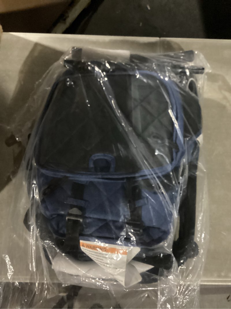 Condition photo showing New/Like New for Dream On Me Coast Rider Travel Stroller, Lightweight & Compact Baby Stroller, Theme Park Approved, Book-Folding Design, Adjustable Handle, Soft-Ride Wheels, Converts to Rider & Scooter - Navy Navy Stroller