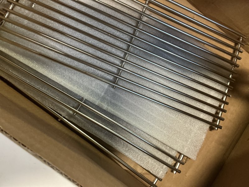 Condition photo showing Good Condition for S6876C (3-Pack) 16 7/8" Stainless Steel Cooking Grid Grates for Charbroil 463420509,463460708,463460710,463461613, 463461614, 466420909,463420508,466420911,463440109B Master Chef 85-3065-6 Stainless Steel 3-Pack Stainless Steel Grates