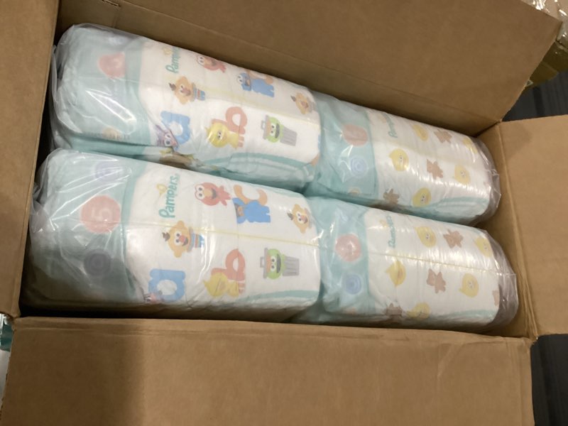 Condition photo showing New/Like New for pampers diapers - baby dry - size 5, 132 count, absorbent disposable infant diaper (packaging may vary) size 5 132
