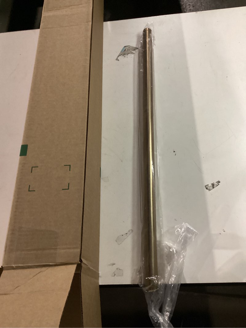 Condition photo showing As Is for Ivilon Drapery Treatment Window Curtain Rod - Acrylic Ball 1 inch Pole. 48 to 86 Inch. Warm Gold 48" to 86" Warm Gold