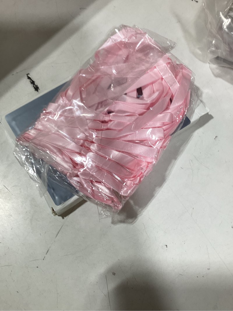 Condition photo showing Good Condition for Riceshoot Pink Bows 5 x 7 Inches Pink Twist Tie Ribbon Bows for Cake 24 Pcs Ribbon Bow for Gift Wrapping Balloons Treat Bags Valentine's Day Birthday Party Favors DIY Wedding Craft Decor