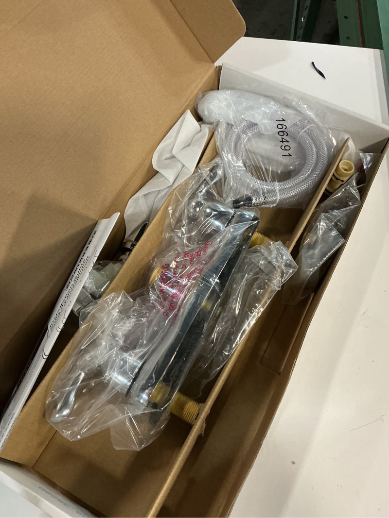 Condition photo showing Good Condition for Moen 8792, Commercial Two-Handle M-Bition Kitchen Faucet with Side Spray, Chrome