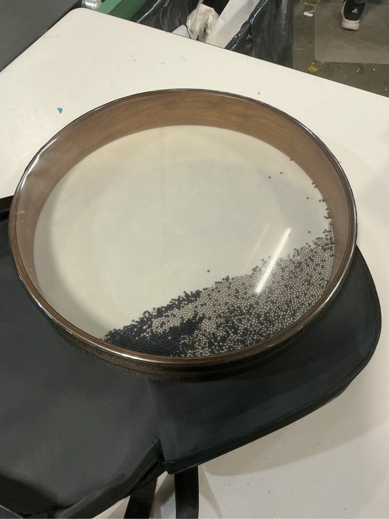 Condition photo showing Good Condition for taoskne 12-inch ocean drum, wooden sheepskin ?music healing instrument,sonic energy wave drum? yoga meditation,release pressure?comes with lotus backpack?