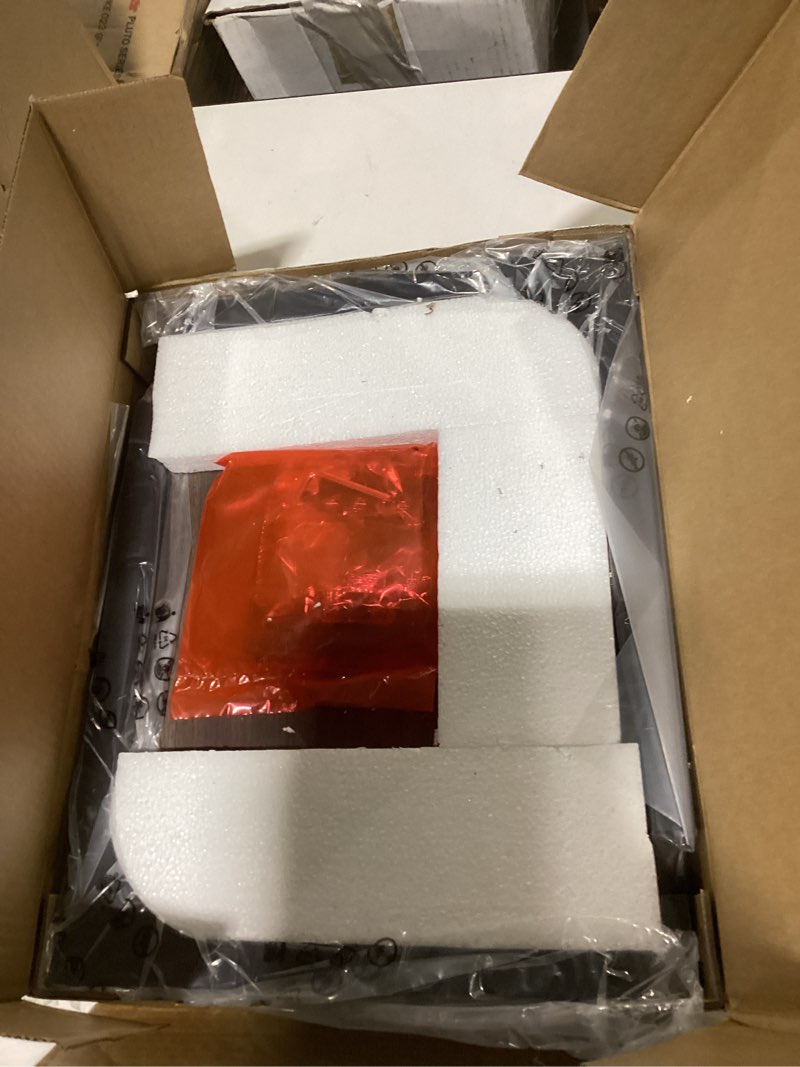 Condition photo showing New/Like New for vasagle c-shaped end table, side table for sofa, couch table with metal frame, small tv tray table for living room, bedroom, chestnut brown and black chestnut brown + black 1