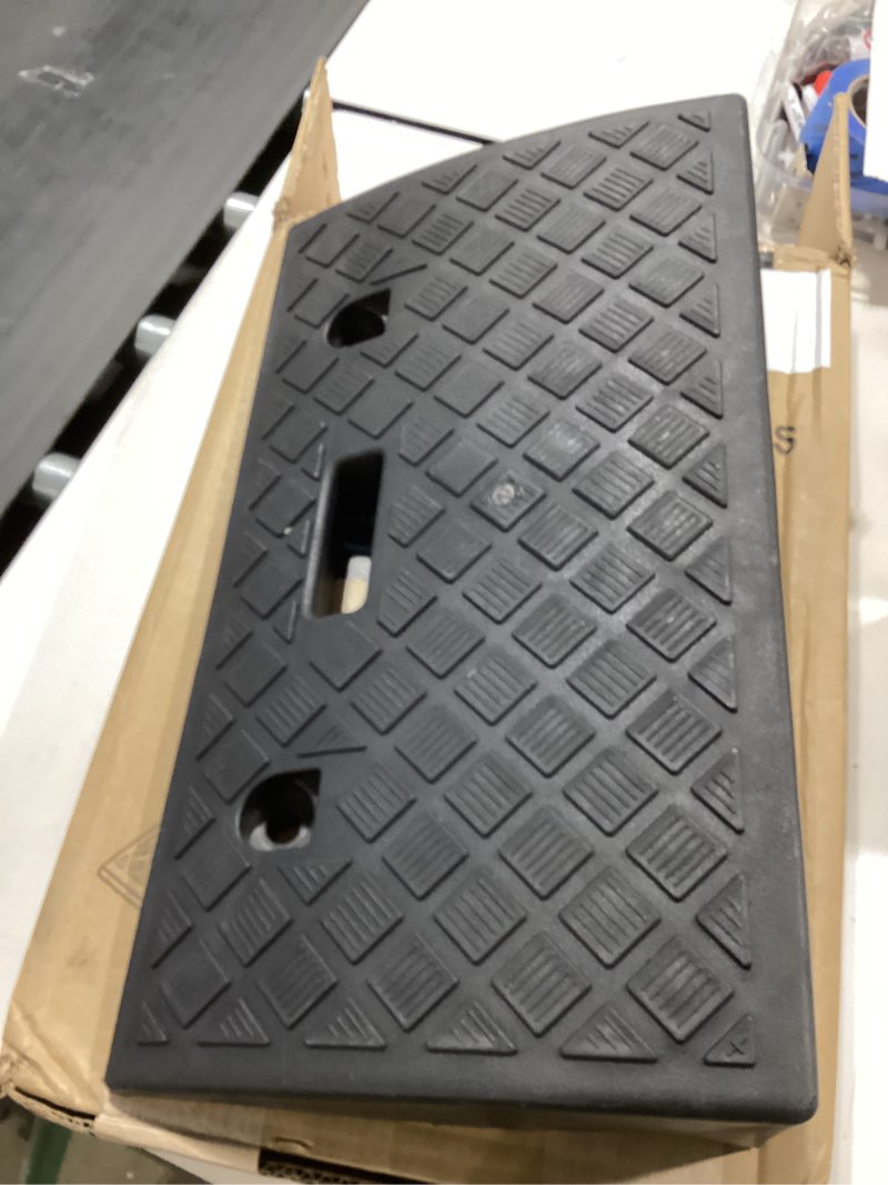 Condition photo showing Good Condition for nilight plastic curb ramps, 4.2" rise portable lightweight heavy duty threshold ramp for driveway lawn mower scooter bike motorcycle wheelchair, 2 pack