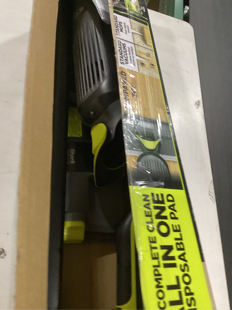 Condition photo showing As Is for Shark VACMOP Cordless Hard Floor Cleaner, Vacuum and Spray Mop, Powerful Suction, Lightweight, LED Headlights, Includes 4 Disposable Pads, 12oz Multi-Surface Cleaning Solution, Gray, VM252