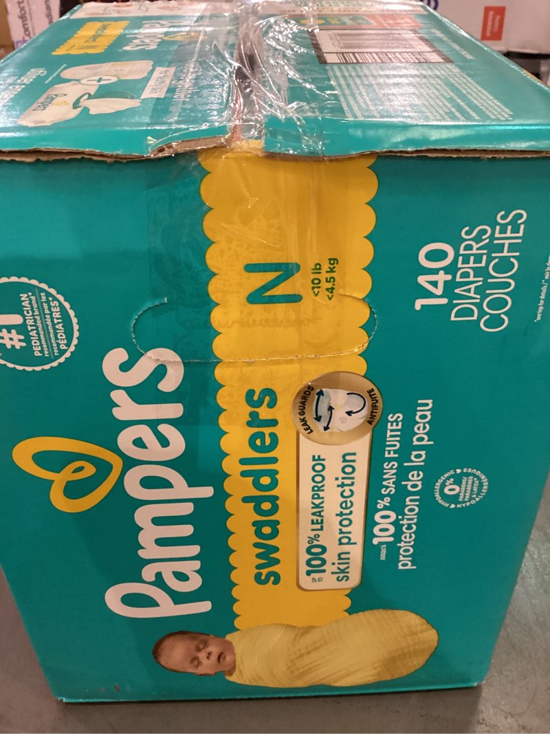 Condition photo showing Good Condition for Pampers Swaddlers Diapers, Size N(up to 10 lbs), 140 Count, Absorbent, Keeps Baby Dry and Comfortable, Skin Safe Disposable Baby Diaper (Packaging May Vary) Newborn 140