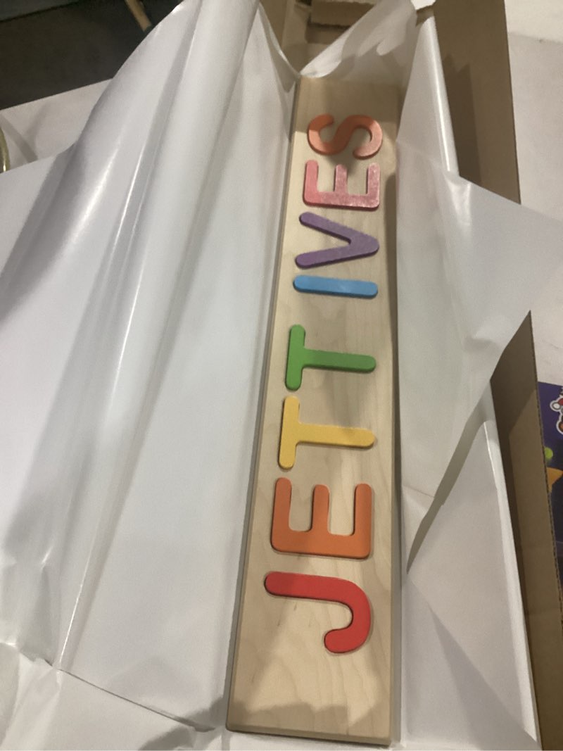 Condition photo showing Good Condition for fat brain toys wooden personalized name puzzles for toddlers 1-3+, custom puzzles, flat rate up to 9 letters