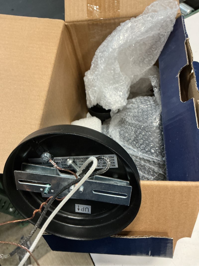 Condition photo showing As Is for project source barn light 2-pack 1-light 9.45-in h matte black outdoor wall light