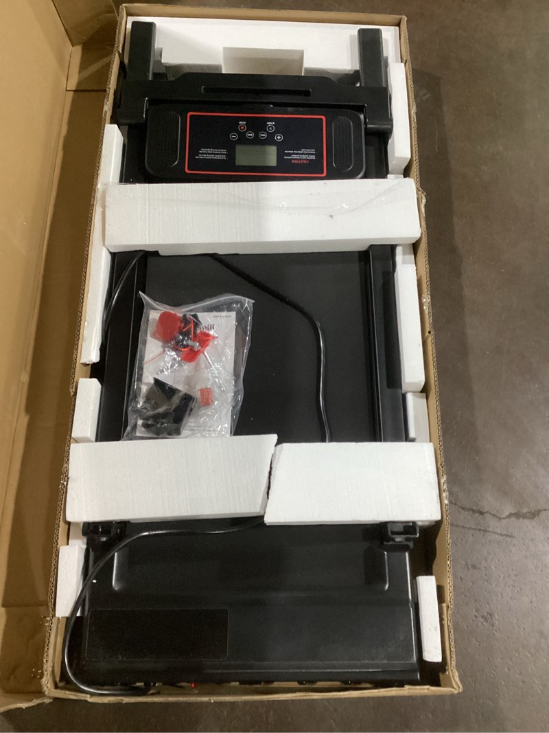 Condition photo showing As Is for (simular to) treadmill with incline 3-in-1 portable treadmills for home small, incline walking pad treadmill with handle bar, walking pad foldable with 3.0hp quiet brushless, led dispay, 300lbs capacity black