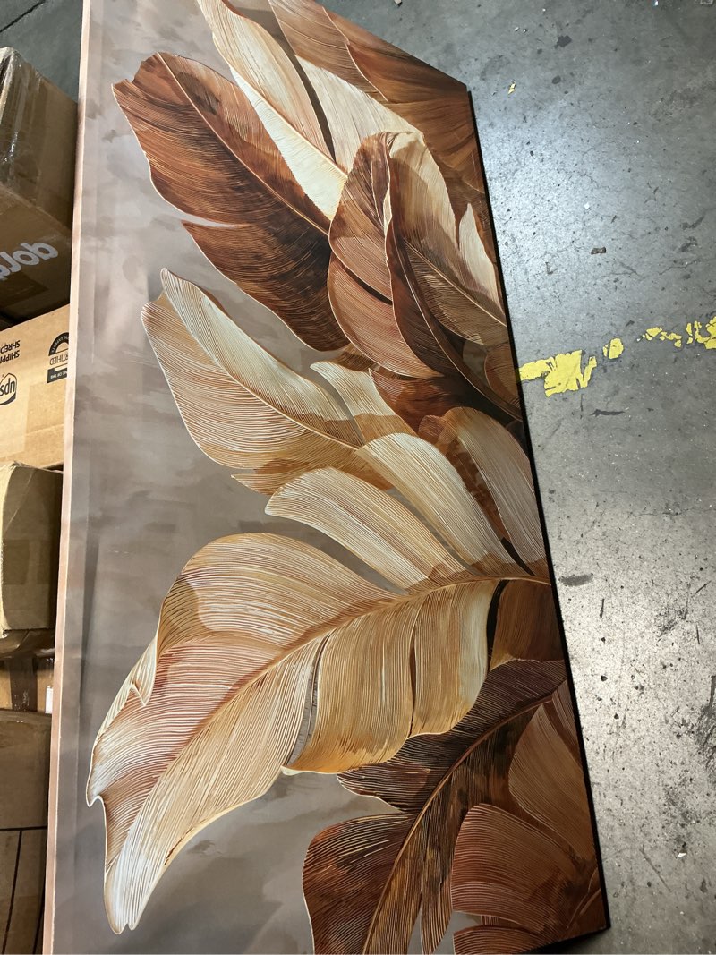 Condition photo showing New/Like New for canvas wall art decor wall art pictures for living room botanical oversized wall art paintings artwork for wall decor brown modern wall art decor artwork for walls bedroom office wall decor 29" x 58" yellow. wrapped canvas 58"l x 29"w